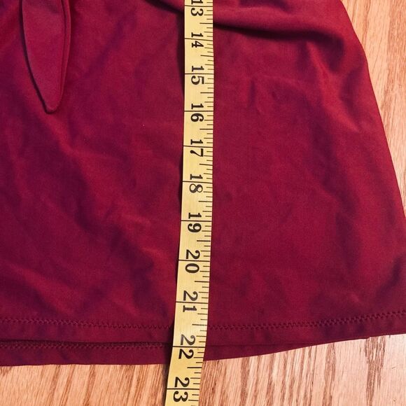 Maroon Tie Front Tankini - Picture 8 of 8